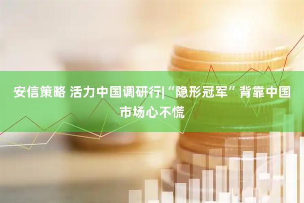 安信策略 活力中国调研行|“隐形冠军”背靠中国市场心不慌