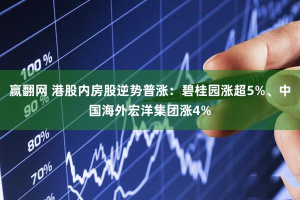 赢翻网 港股内房股逆势普涨：碧桂园涨超5%、中国海外宏洋集团涨4%